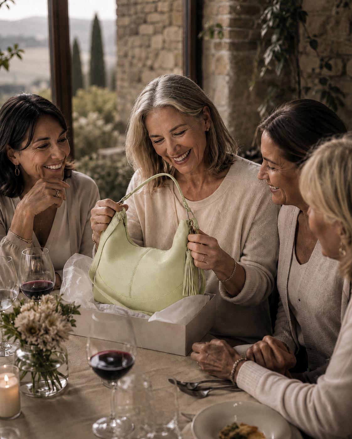Bolso Sicilia Piel – Bolso de Hombro con Borla Decorativa Fabricado en Italia