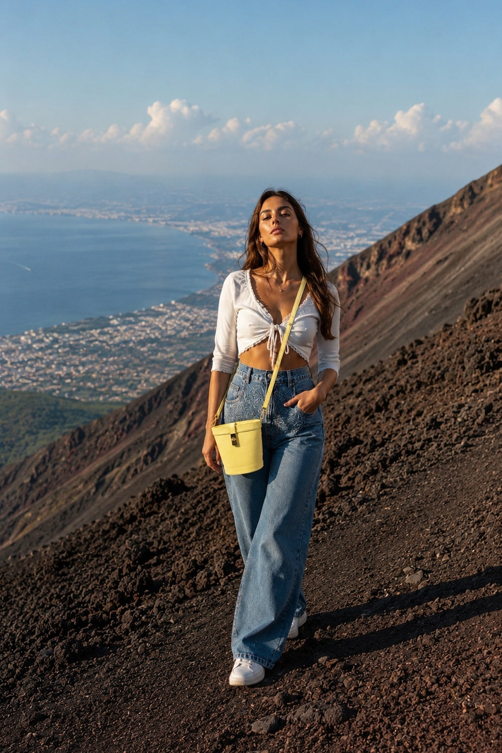 Bolso Limone de Hombro en Piel