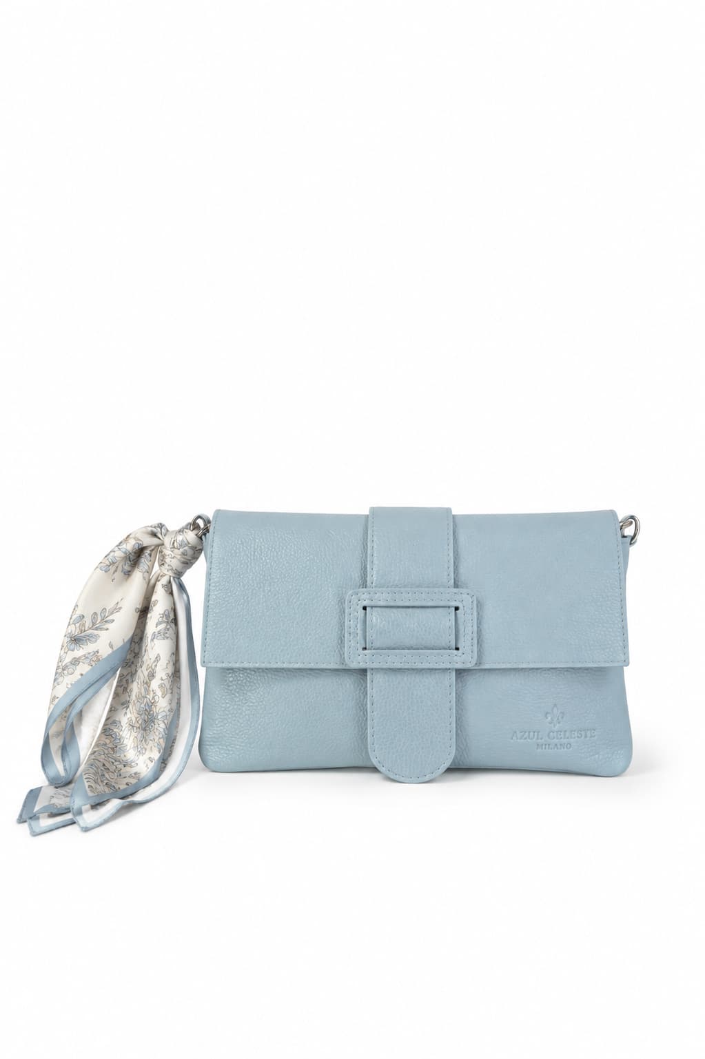 Bolso Dolce azul cielo - bandolera piel italiana