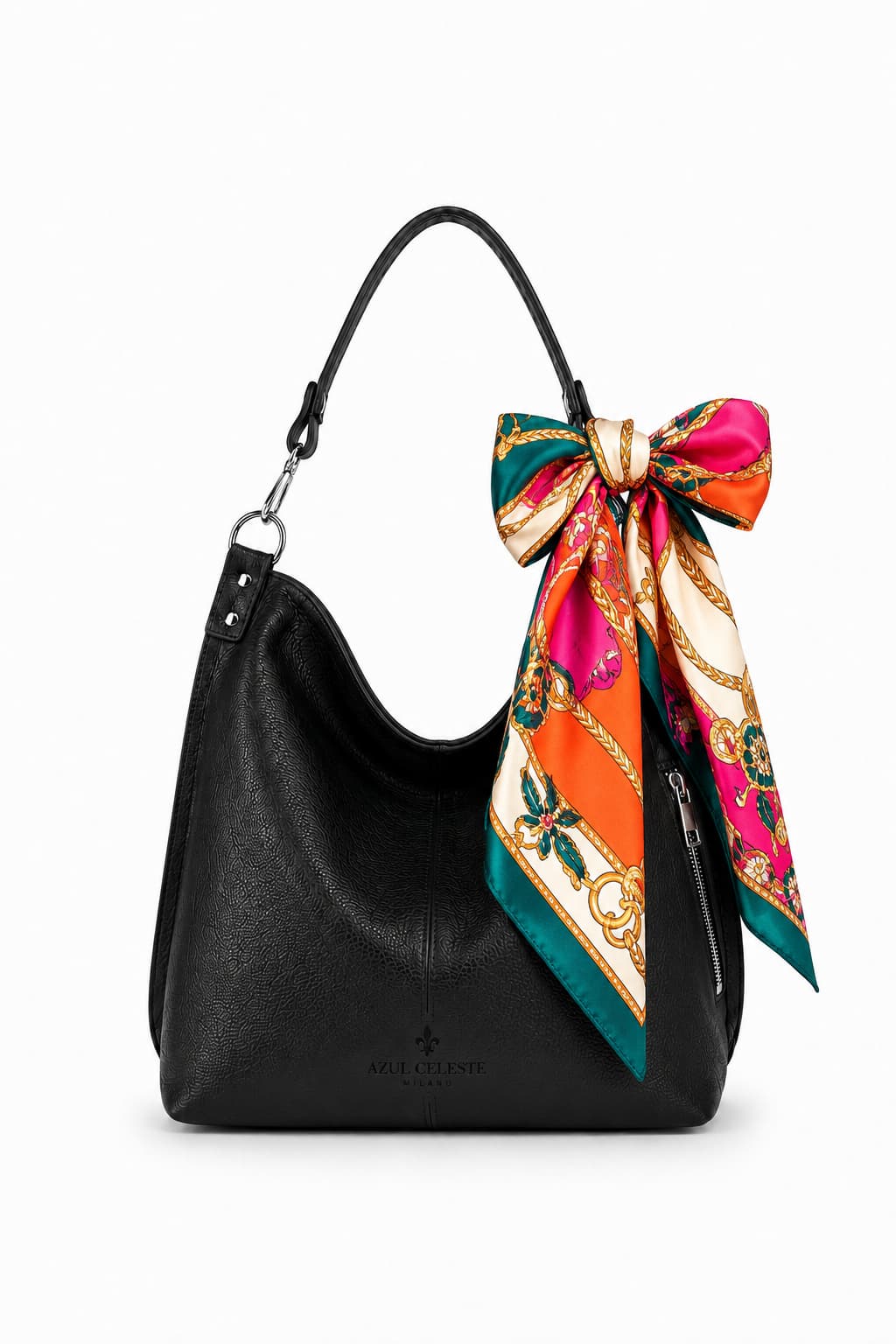 Bolso Verona negro - hobo piel italiana | Azul Celeste Milano