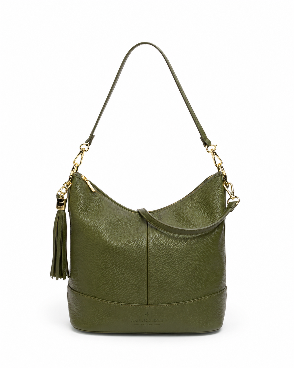Bolso Sicilia Piel – Bolso de Hombro con Borla Decorativa Fabricado en Italia