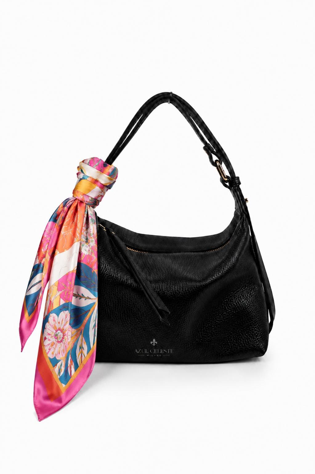 Bolso Piccolo negro - bolso de hombro multiforma | Azul Celeste Milano