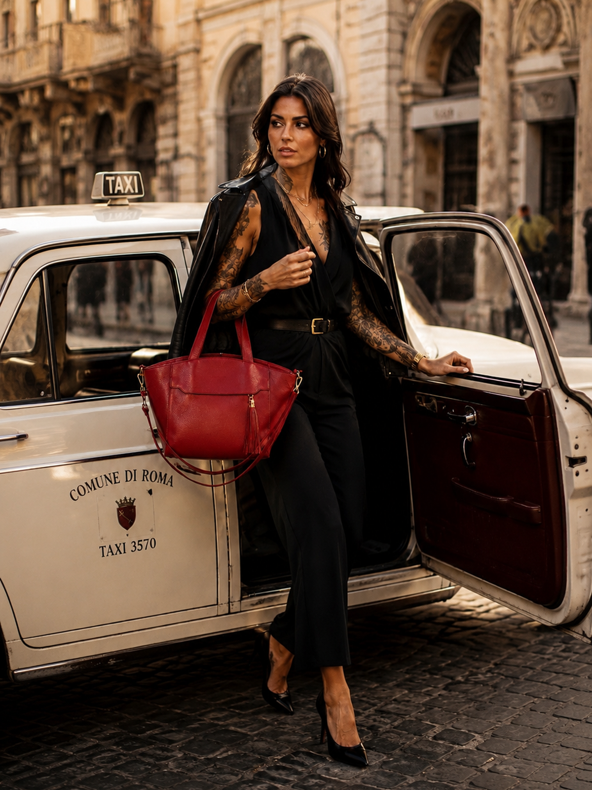 Bolso Vittoria Piel – Bolso Grande de Mano y Hombro con cadena