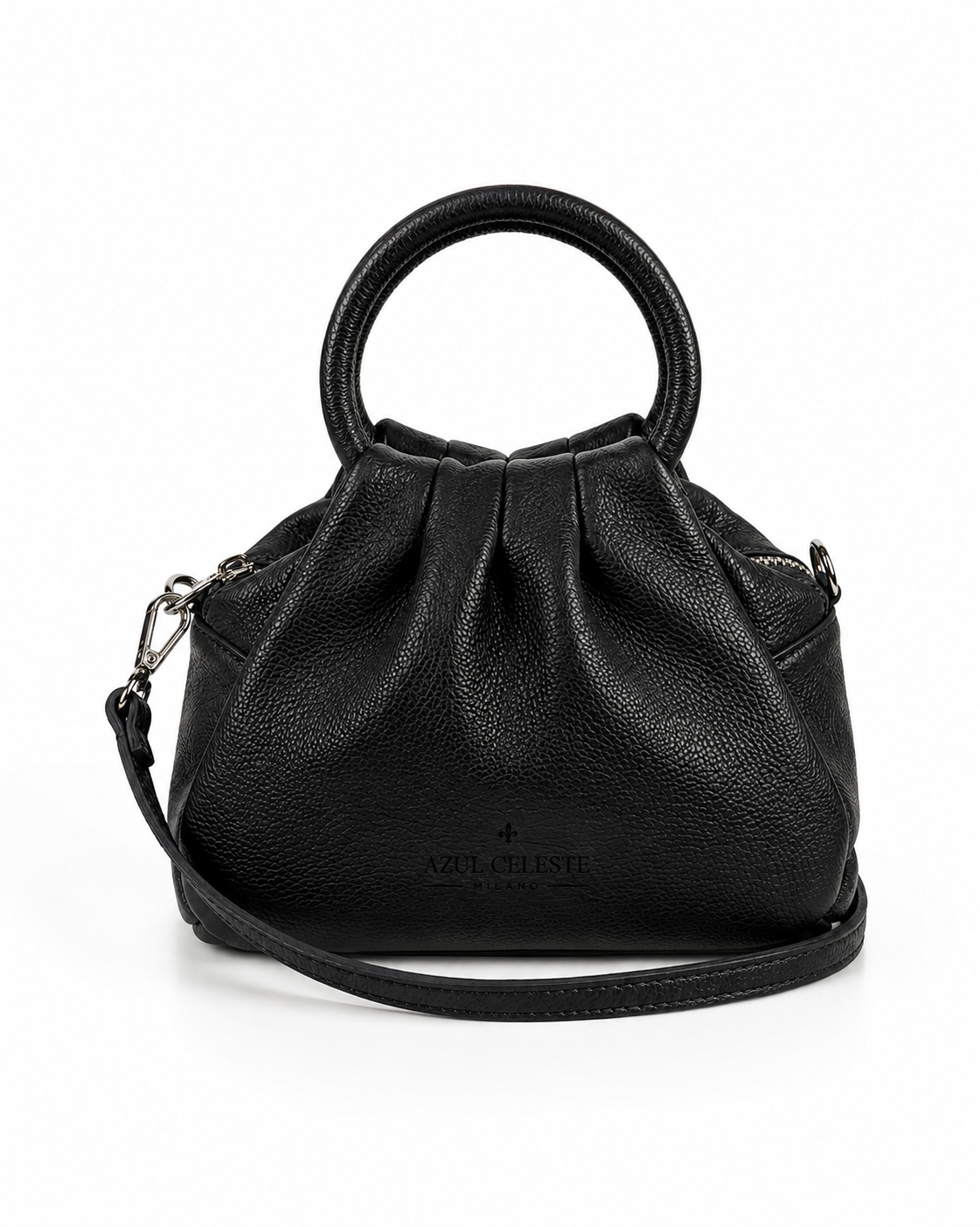 Bolso Milán Piel – Bolso Compacto con Asas de Aro Fabricado en Italia