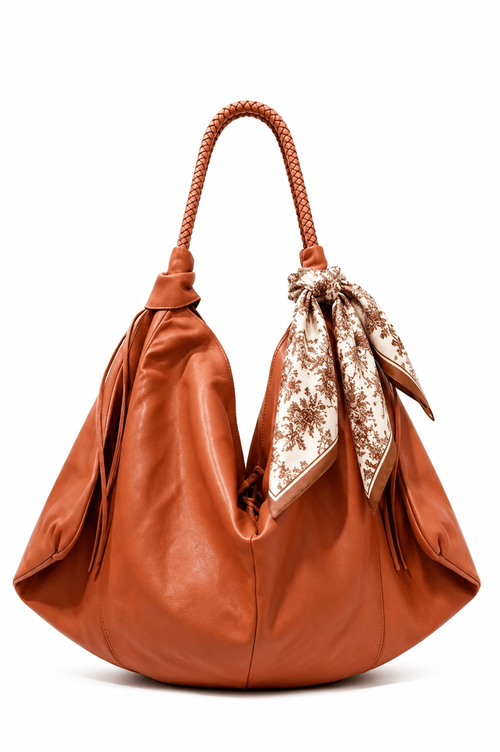 Bolso Roma Piel Lavada color Marrón con asa trenzada – Azul Celeste Milano