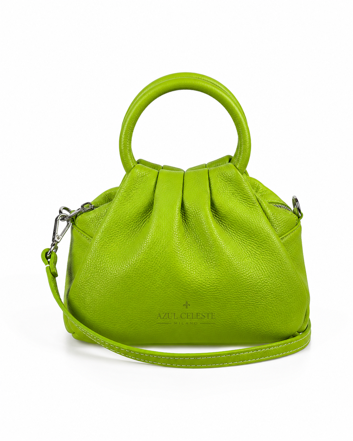 Bolso Milán Piel – Bolso Compacto con Asas de Aro Fabricado en Italia