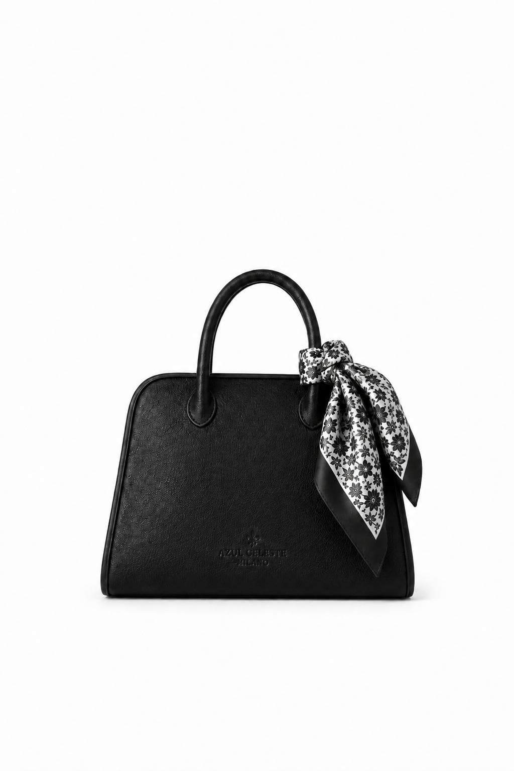 Bolso Bianco negro - tote piel italiana | Azul Celeste Milano