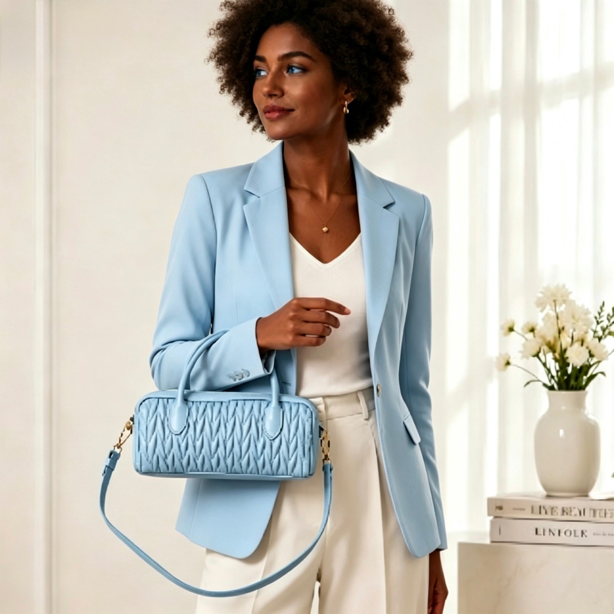 Bolso de Piel Italiana Baguete